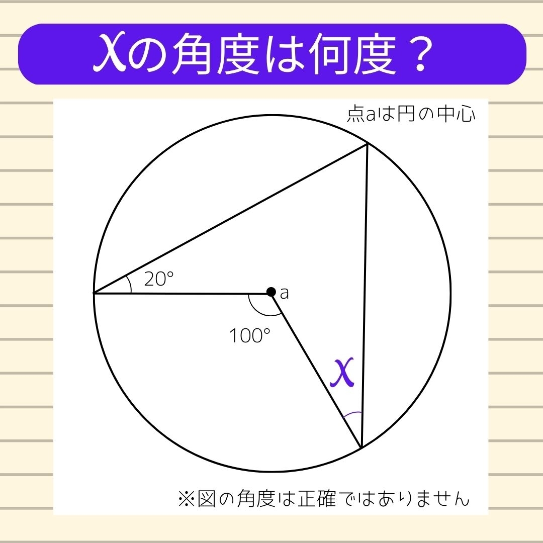 【角度当てクイズ Vol.120】xの角度は何度？