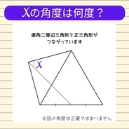 【角度当てクイズ Vol.2290】xの角度は何度？