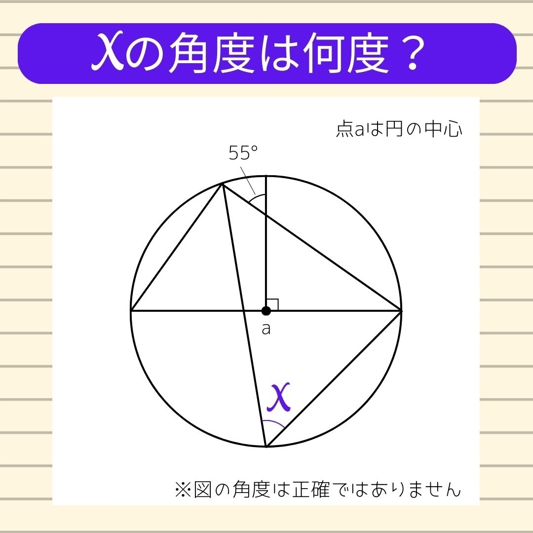 【角度当てクイズ Vol.482】xの角度は何度？