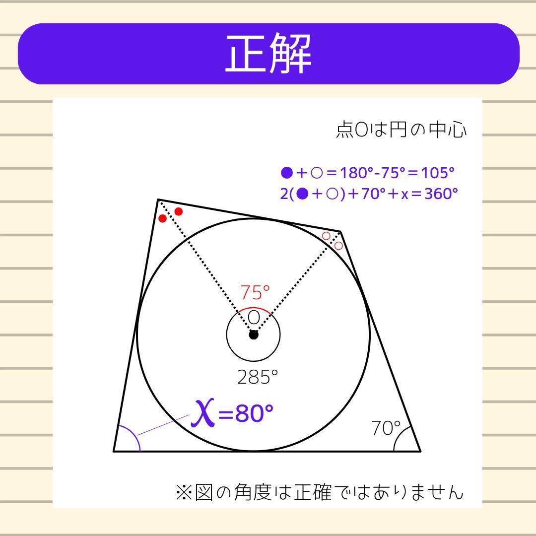 【角度当てクイズ Vol.1906】xの角度は何度？