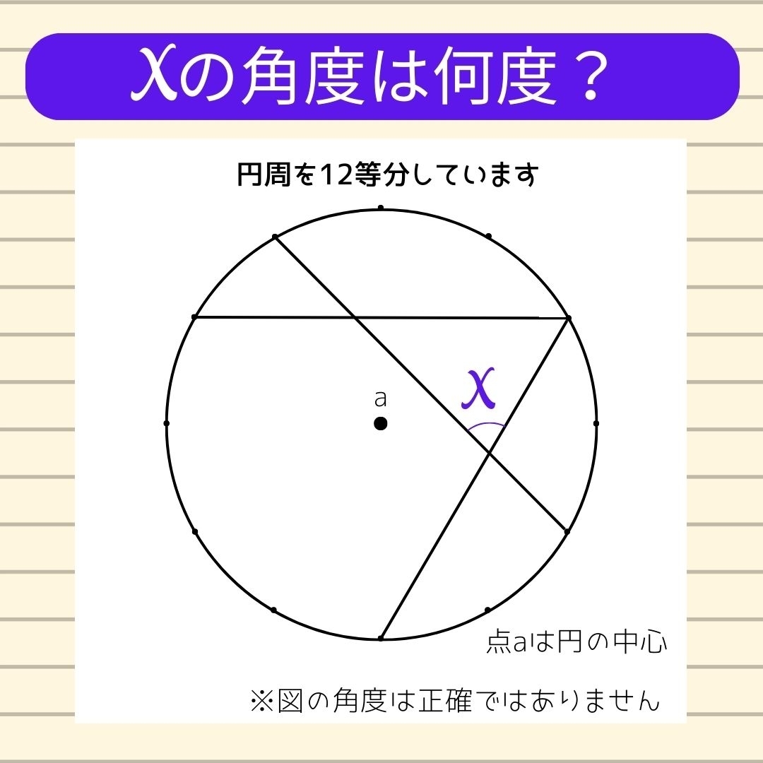 【角度当てクイズ Vol.208】xの角度は何度？