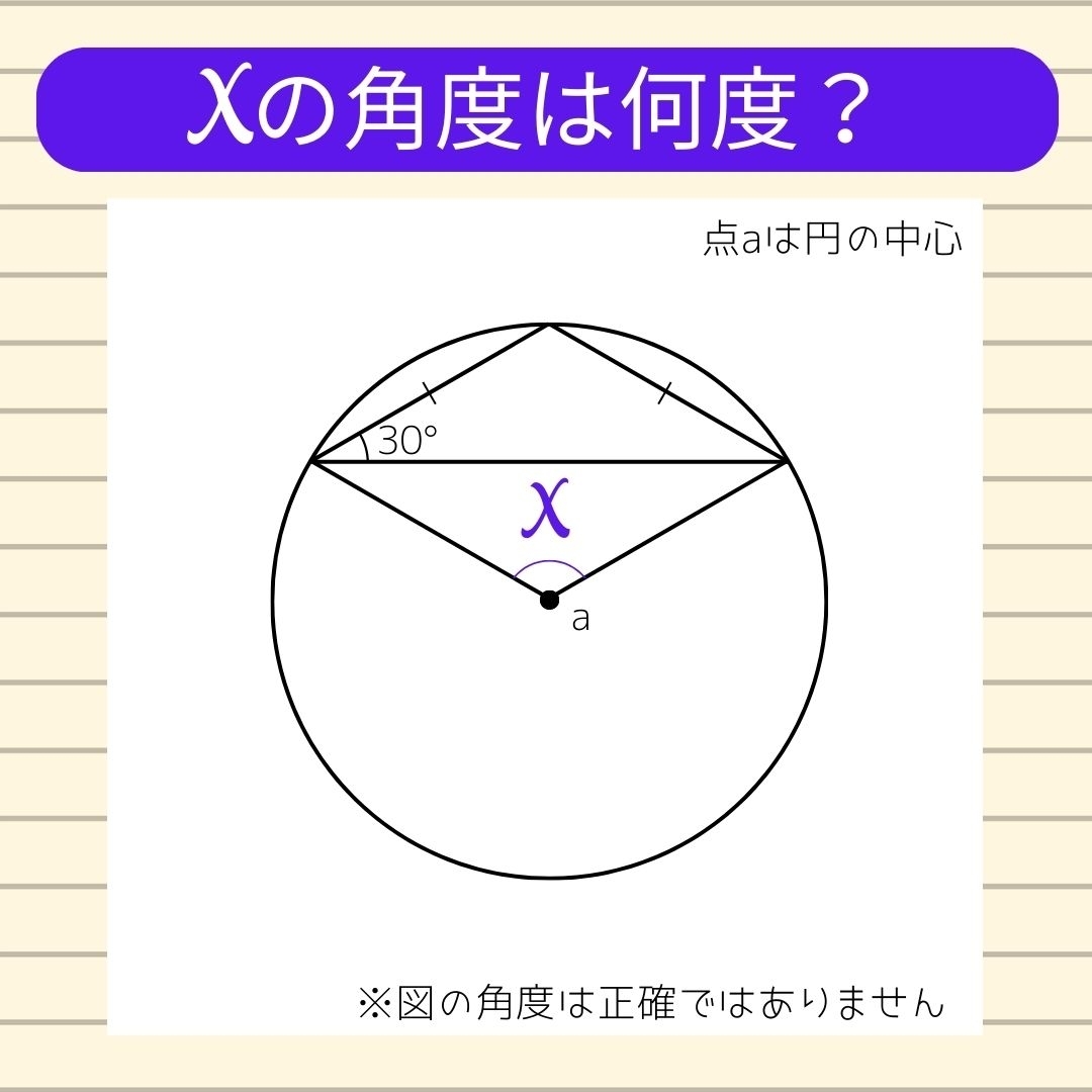 【角度当てクイズ Vol.329】xの角度は何度？