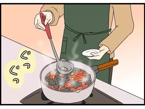 「「おいしい」と言ってくれるやさしさに胸がいっぱい　病の妻のために台所に立つ72歳夫【漫画】」の画像