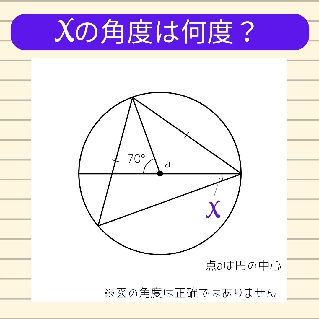 【角度当てクイズ Vol.429】xの角度は何度？