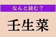 【難読漢字】「壬生菜」正しい読み方は？ 京野菜の一つです