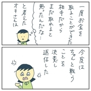 【漫画】ネットで知り合った人にお金を要求されたはなし（3）【フォロワー様の恐怖体験Vol.3】