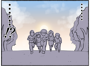 【漫画】土の上に落ちて助かった！走って逃げようとすると追っ手の姿が…【母とうつと私。 Vol.37】