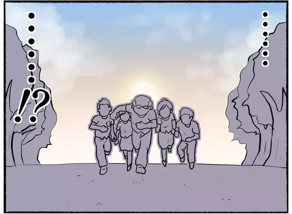 「【漫画】土の上に落ちて助かった！走って逃げようとすると追っ手の姿が…【母とうつと私。 Vol.37】」の画像