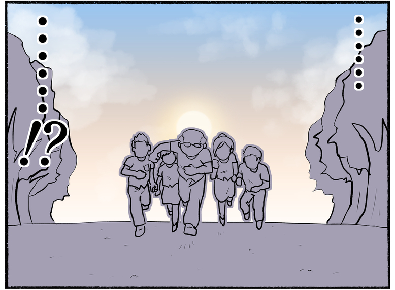 【漫画】土の上に落ちて助かった！走って逃げようとすると追っ手の姿が…【母とうつと私。 Vol.37】