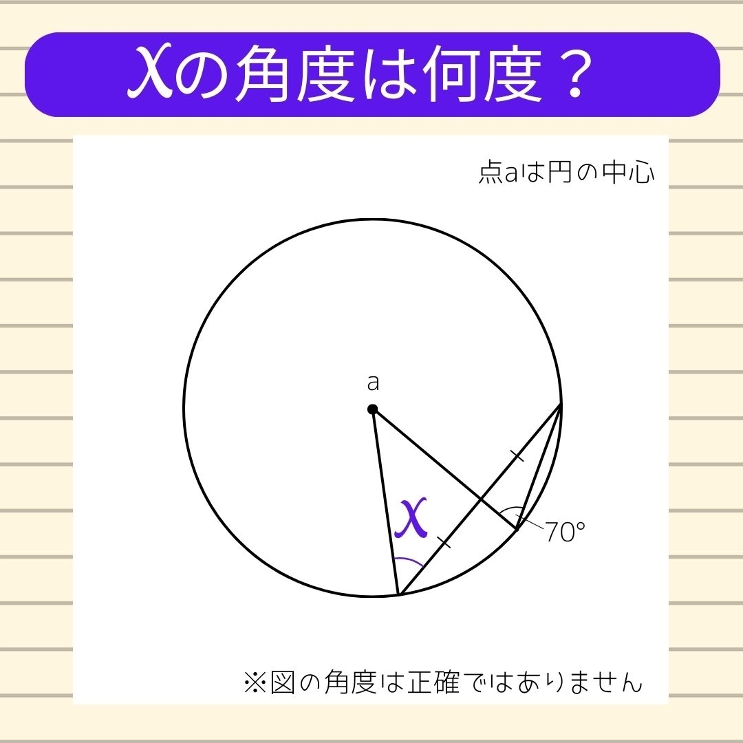 【角度当てクイズ Vol.327】xの角度は何度？