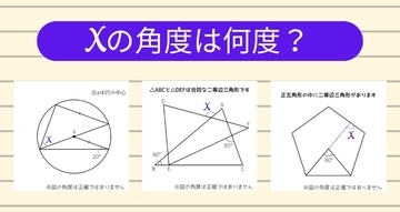 【角度当てクイズ Vol.2029】xの角度は何度？＜全3問＞