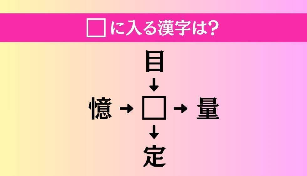 【穴埋め熟語クイズ Vol.3947】□に漢字を入れて4つの熟語を完成させてください