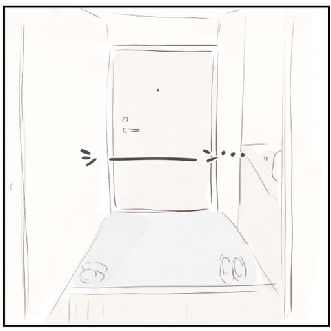 【漫画】ドアの向こうで「いるよね」の声！さらにドアノブをガチャガチャ…【忍び寄る足音 Vol.16】の画像