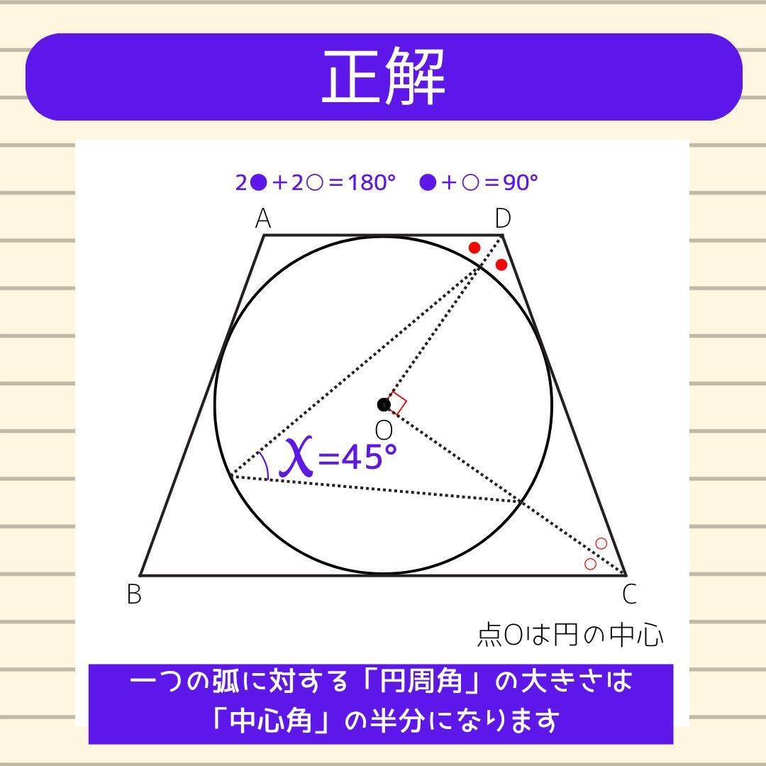【角度当てクイズ Vol.2246】xの角度は何度？