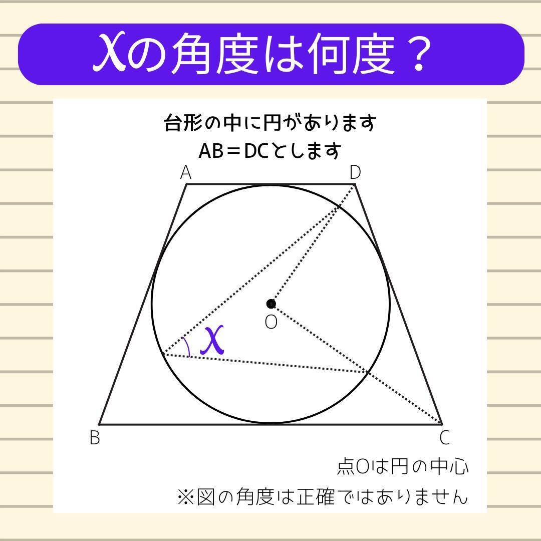【角度当てクイズ Vol.2246】xの角度は何度？