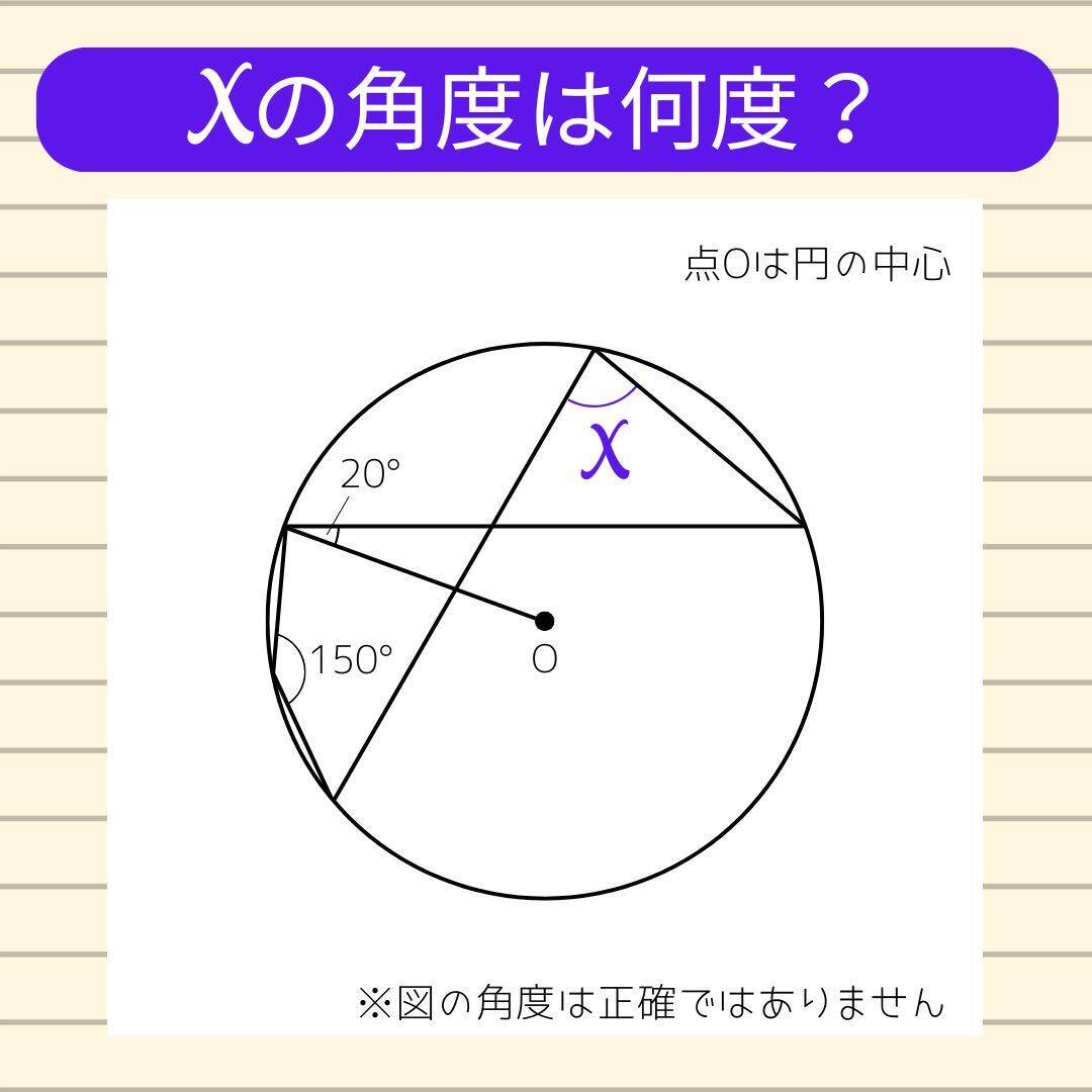 【角度当てクイズ Vol.2378】xの角度は何度？