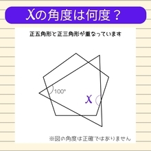 【角度当てクイズ Vol.1066】xの角度は何度？