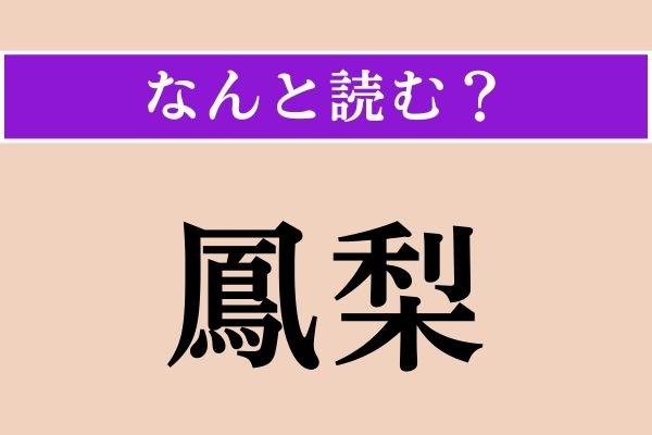 【難読漢字】「鳳梨」正しい読み方は？ この漢字が入った名前のケーキを見たことあるな…