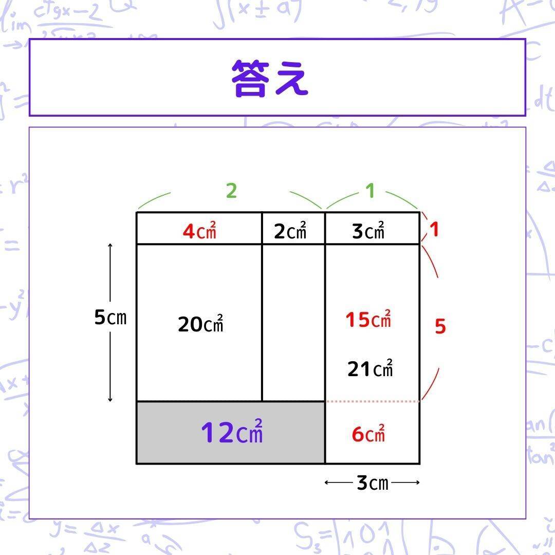 【図形問題 Vol.1613】グレーの部分の面積を求めよ！＜全3問＞