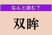 【難読漢字】「双眸」正しい読み方は？「両眼」のことです