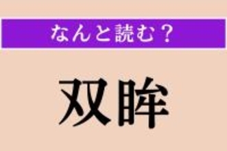 【難読漢字】「双眸」正しい読み方は？「両眼」のことです