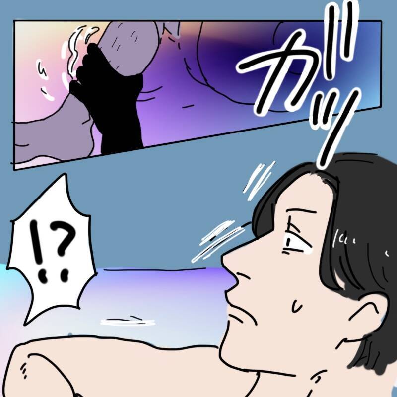 海中で何者かが脚を掴んで引きずり込む！ 夫が体験した恐怖体験【漫画】