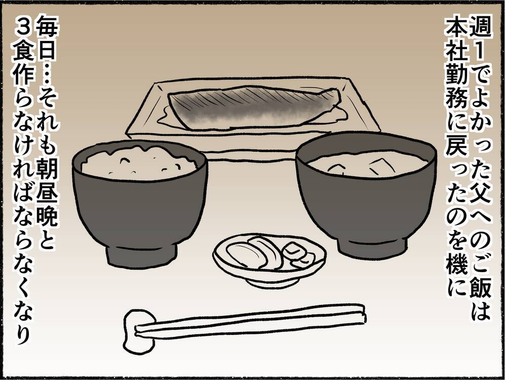 【漫画】父が単身赴任を終え、母の生活が一変…体調は悪化するばかり【母とうつと私。 Vol.15】