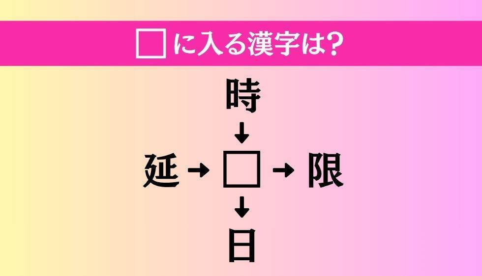 【穴埋め熟語クイズ Vol.3930】□に漢字を入れて4つの熟語を完成させてください