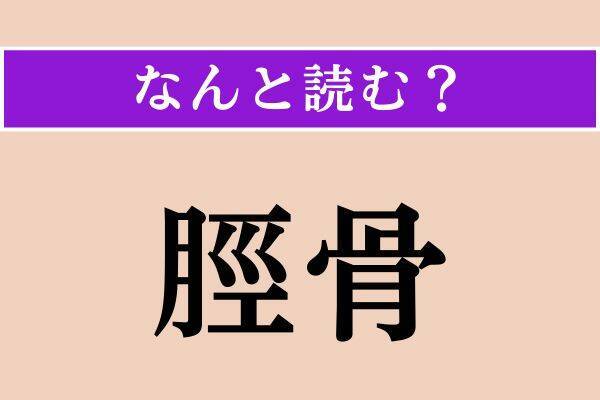 【難読漢字】「脛骨」「笑い種」「彼奴」読める？