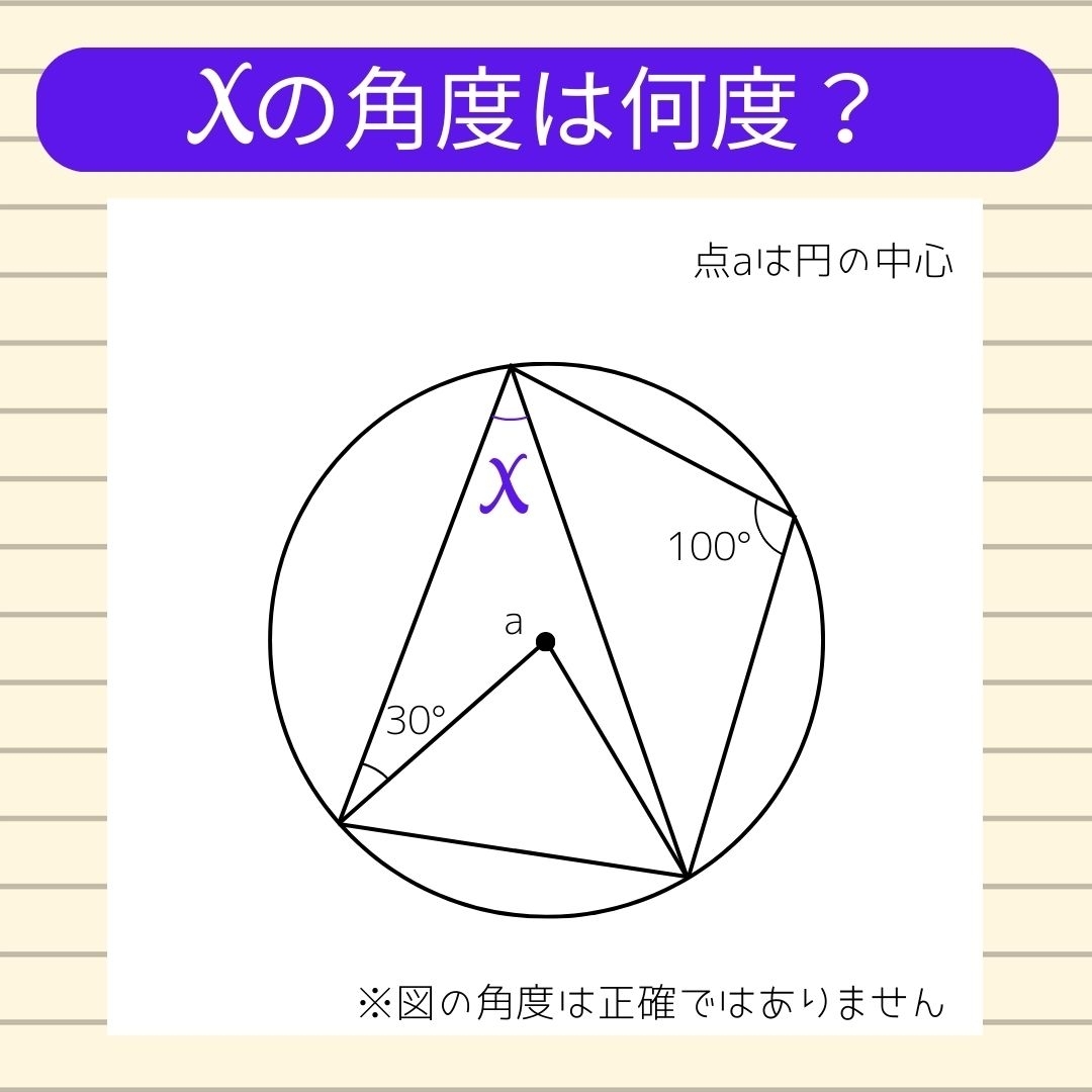 【角度当てクイズ Vol.232】xの角度は何度？