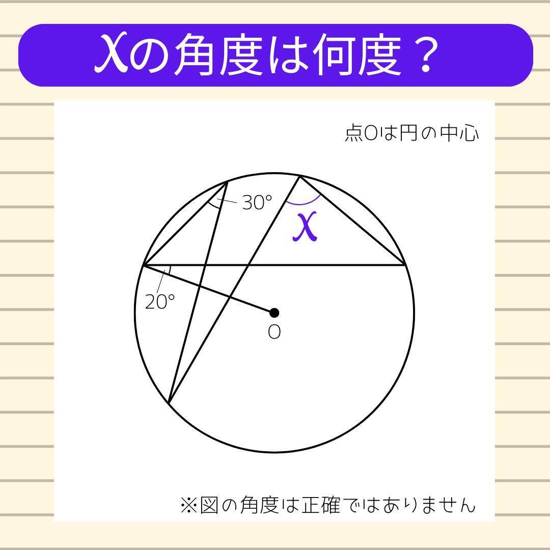 【角度当てクイズ Vol.2155】xの角度は何度？＜全3問＞