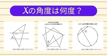 【角度当てクイズ Vol.2489】xの角度は何度？＜全3問＞