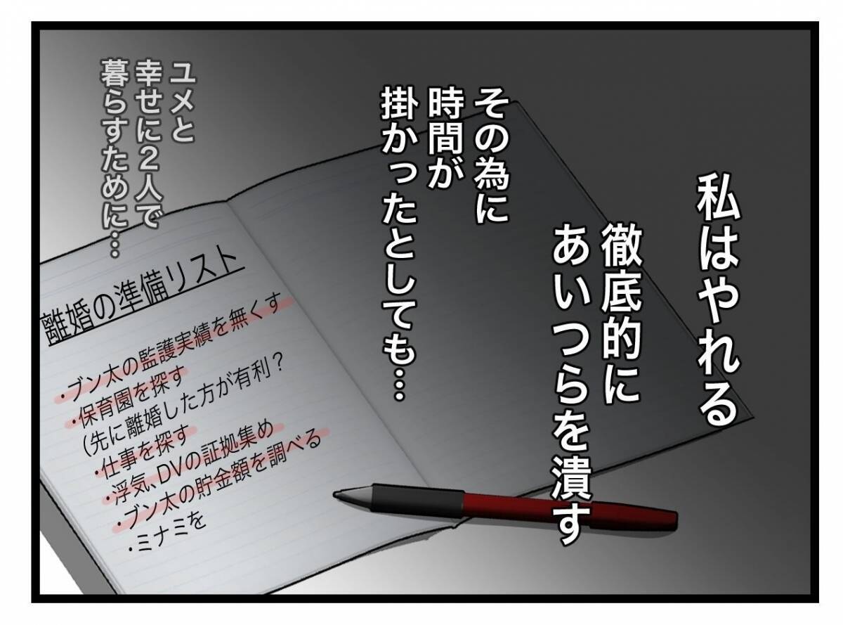 【漫画】時間がかかってもあいつらを徹底的に潰す！ 娘と2人で幸せに暮らすんだ【半分夫 Vol.85】