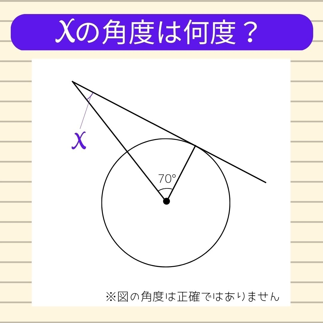 【角度当てクイズ Vol.88】xの角度は何度？