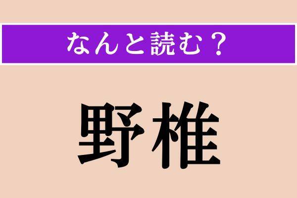 【難読漢字】「総べる」「弾劾」「野椎」読める？