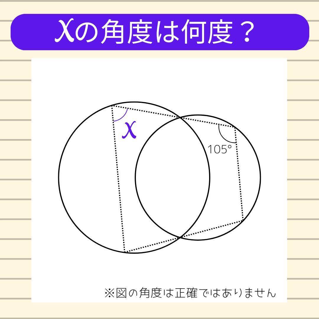 【角度当てクイズ Vol.1928】xの角度は何度？