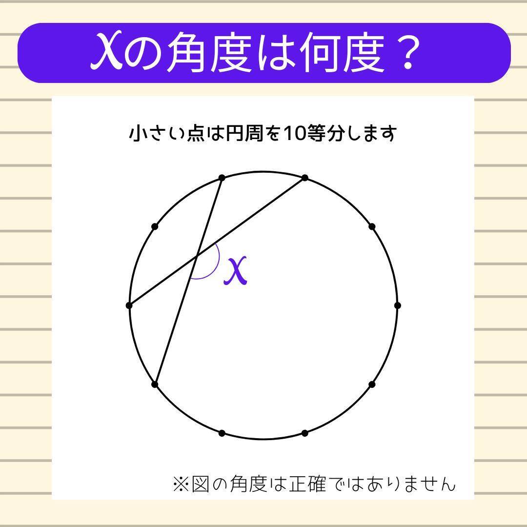 【角度当てクイズ Vol.2128】xの角度は何度？