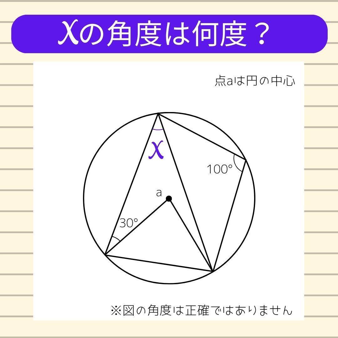 【角度当てクイズ Vol.2128】xの角度は何度？