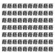 【漢字探しクイズ Vol.24】ずらっと並んだ「藉」の中にまぎれた別の漢字一文字は？