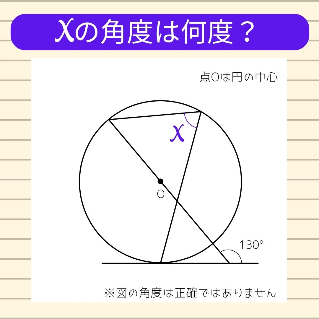 【角度当てクイズ Vol.1172】xの角度は何度？