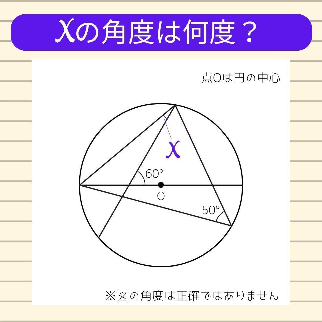 【角度当てクイズ Vol.2234】xの角度は何度？