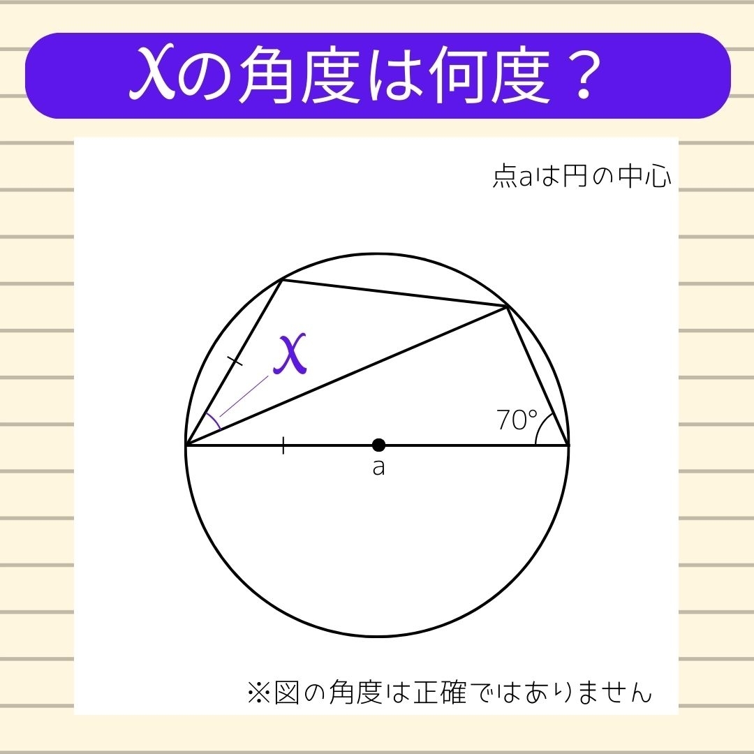 【角度当てクイズ Vol.466】xの角度は何度？