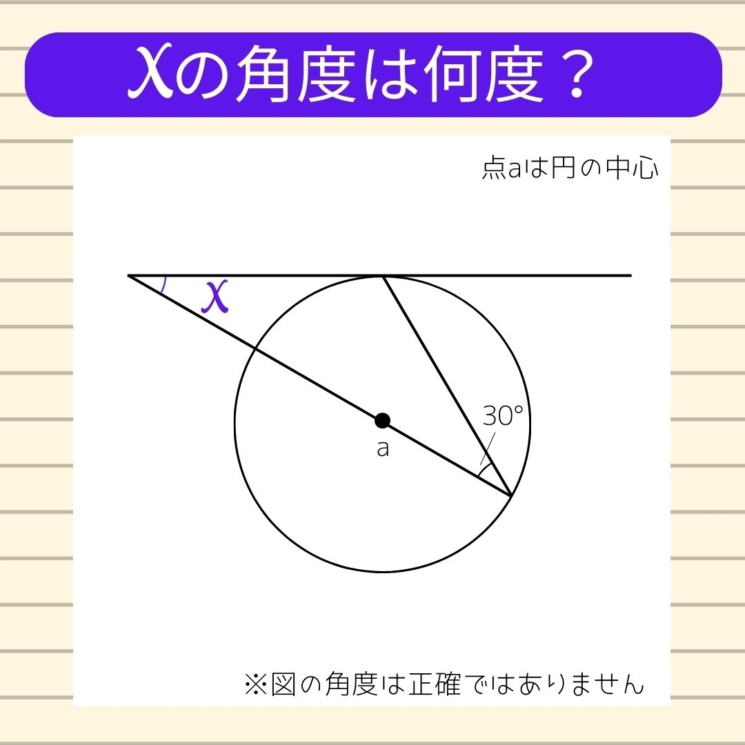 【角度当てクイズ Vol.264】xの角度は何度？