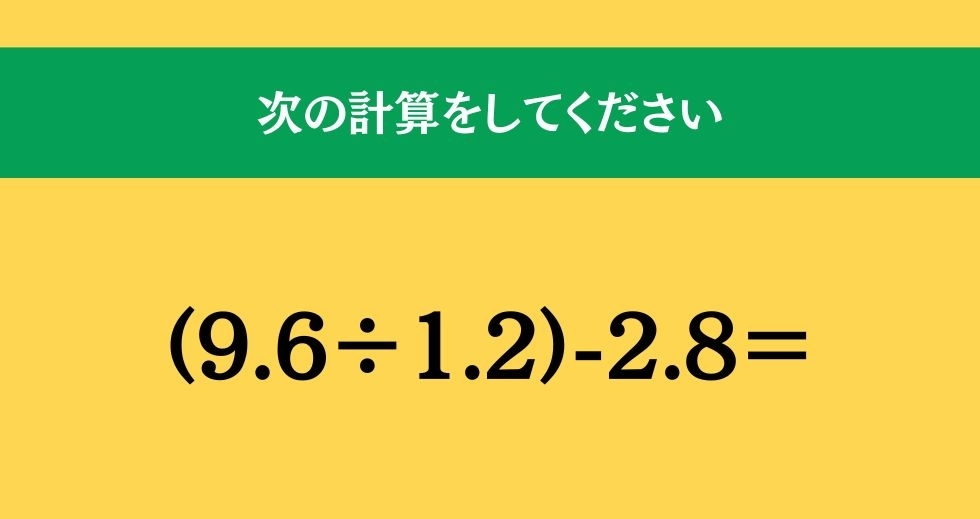 大人ならわかる？ 小学校の「算数」問題＜Vol.1358＞