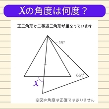 【角度当てクイズ Vol.1308】xの角度は何度？
