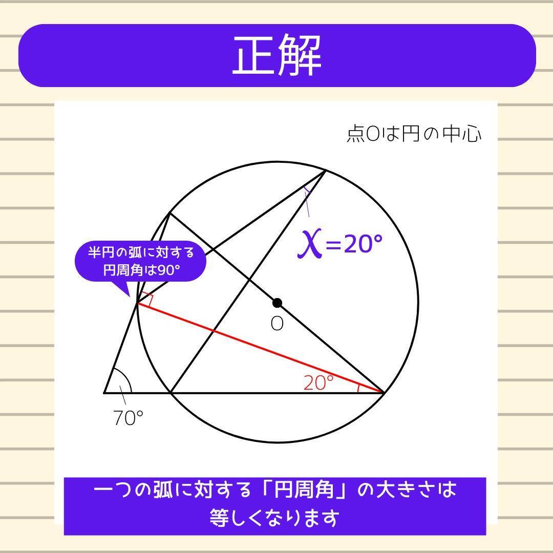【角度当てクイズ Vol.1728】xの角度は何度？