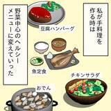 「【漫画】ヘルシー料理は嫌い？「肉食べたい！」と床で駄々をこねる…【女は少食で然るべき Vol.21】」の画像13
