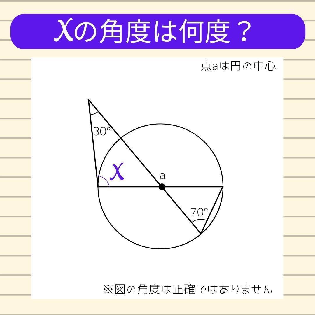【角度当てクイズ Vol.2093】xの角度は何度？＜全3問＞