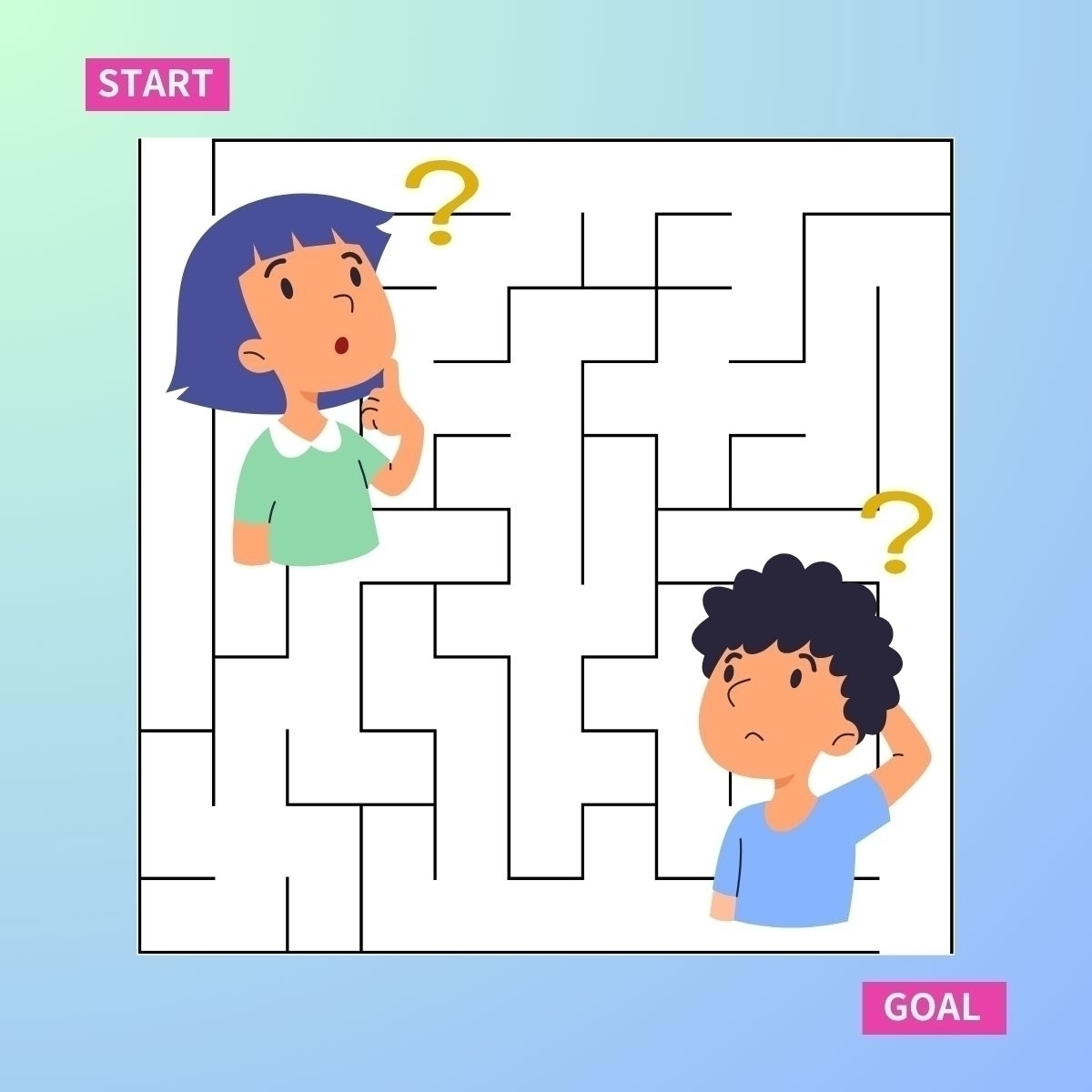 【ぐるぐる迷路 Vol.2】行き止まりを回避してゴールを目指せ！＜知育・脳トレ＞