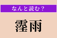 【難読漢字】「霪雨」正しい読み方は？ 長続きする長雨のことです